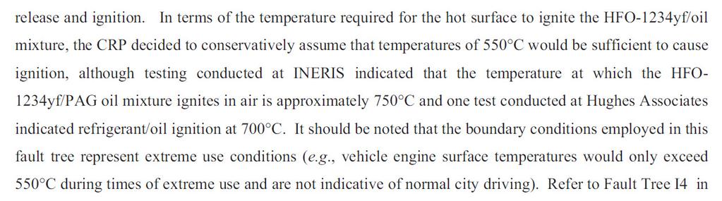 Summary/Conclusions A compromise might be the temperature for immediate ignition (following test method A.