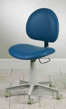 Seamless upholstered seat & backrest P272174 18" 16 1 /4" 21 3 /4 5-Leg Pneumatic Stool with Contour Seat
