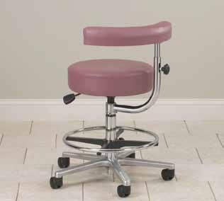 TRADITIONAL-STYLE DENTAL STOOLS SEATING Base Seat Height Range P272107 24 16 22 29 Assistant Stool Cast aluminum base Pneumatic height adjustment 3