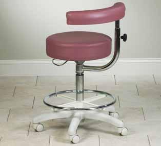 easy cleaning Base Seat Height Range P278100 24 16 21 1 /2 27 Assistant Stool One piece BIFMA tested tan nylon base Pneumatic height adjustment 3 