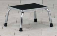 1 /4 Two-Step Bariatric Step Stool Extra-wide tops Chrome-plated, reinforced base Rubber