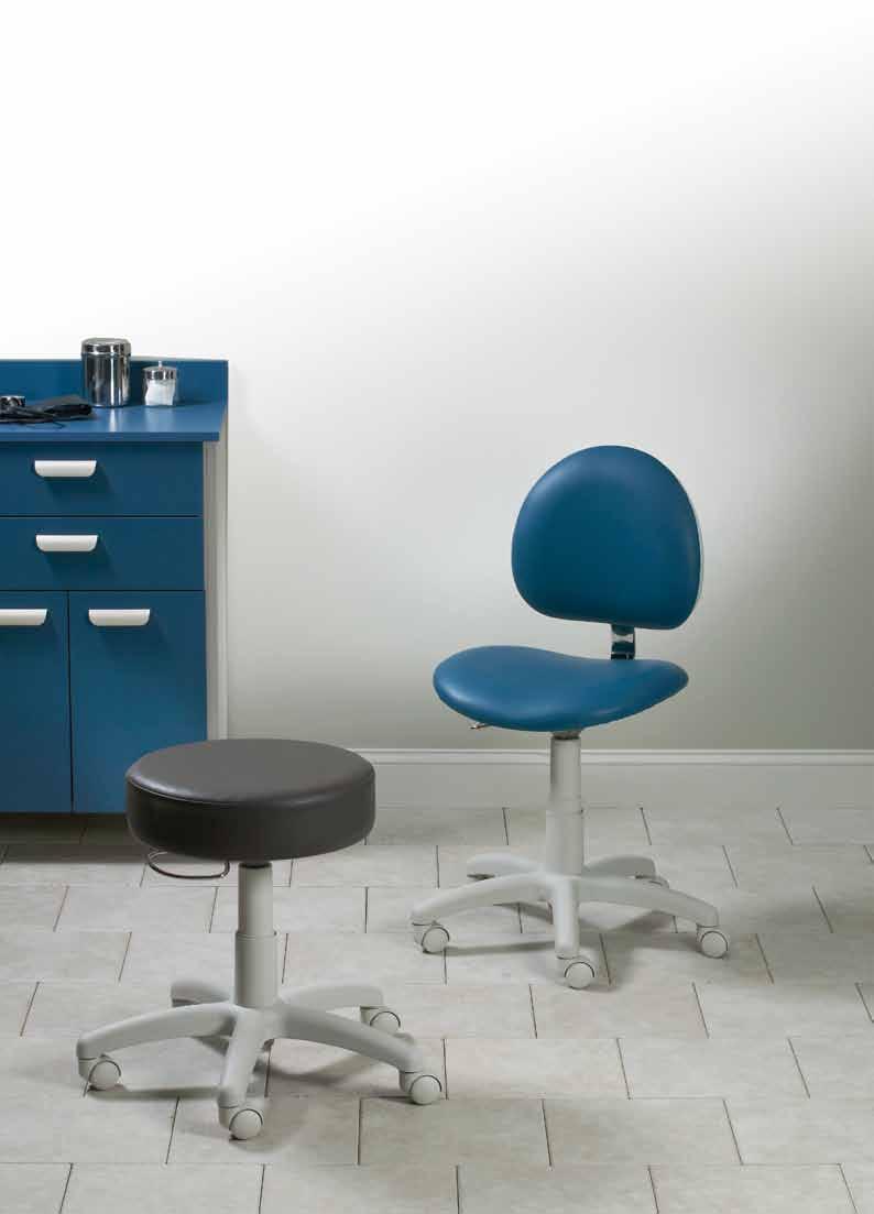 Contemporary-PLUS STOOLS FEATURES One-piece BIFMA tested nylon base 5-leg design for greater stability Contemporary-styled, color coordinated, Natural Sand bases and backrest shrouds Fast, pneumatic