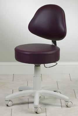 Contemporary-PLUS STOOLS SEATING P272181 18" 17 1 /4" 22 3 /4 5-Leg Pneumatic Stool with Contour Seat and Lumbar-Shaped Backrest 23" color