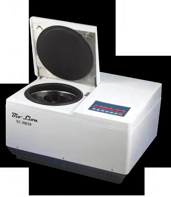 Refrigerated - High Speed Centrifuges Model XC-HR18 Refrigerated High Speed Centrifuge These high performance refrigerated centrifuges are compact versatile units which are designed to spin a large