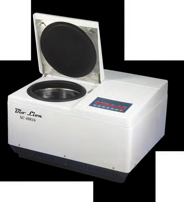 Refrigerated - High Speed Centrifuges Model XC-HR16 Micro-Computer All parameters are stored for quick reference Multi-Centrifugal and Brushless Motor High Tech Refrigeration Unit Comes with balance