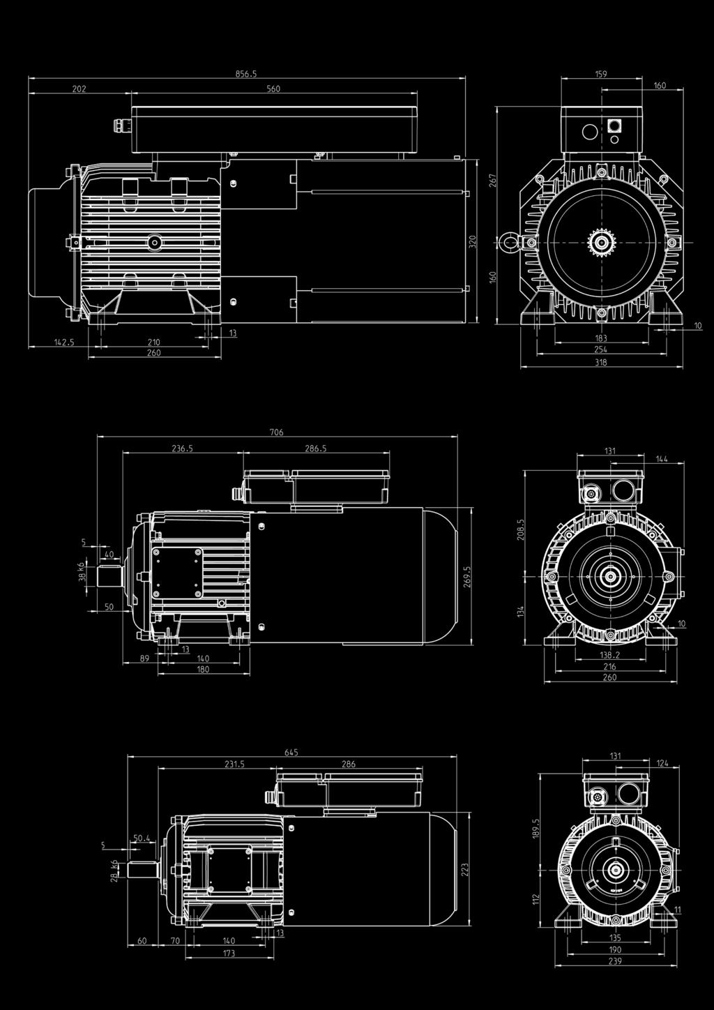 MOZELT GmbH & Co. KG. Dimensional drawings of generator Fig.