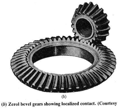 Straight bevel: These are like spur gears, the teeth have no helix angle. Straight bevel gears can be a. Miter gears, equal size gears with a 90 degree shaft angle, b.