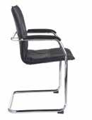 Chrome cantilever chair Ideal for boardroom/meeting room Padded arms Anti tilt