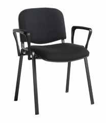 Taurus Fabric black frame stacking chair TAU40002 TAU40003 TAU40004 With arms Writing tablet Black frame