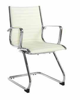 Bari Leather faced visitors chair BARI100C1 Visitor chair BARI100C1 Contemporary design Chrome arms and base Anti tilt