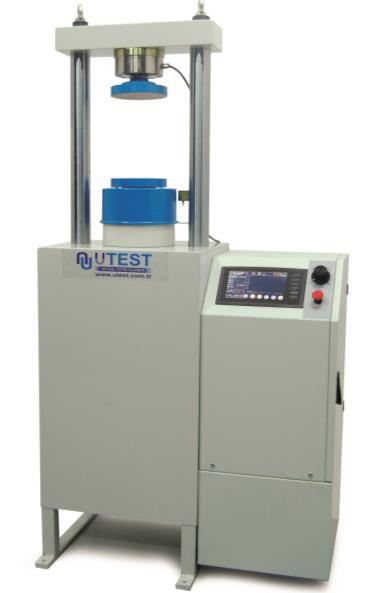 Automatic Cement Compression and Flexure Testing Machines UTCM-6331 The UTEST Automatic range of single testing chamber and double testing chamber compression and flexure testing machines have been