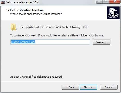 Figure 1 2. The installer shall install opel-scannercan software onto your computer.