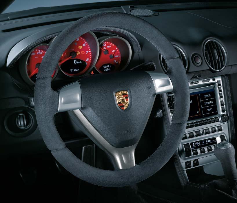 Alcantara steering wheel Alcantara non-slip, robust and easy to care for.