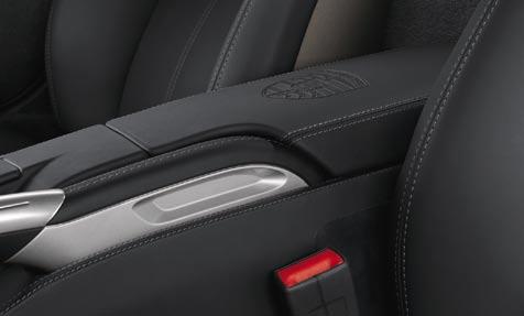 to match the interior trim, and embossed with the Porsche Crest.