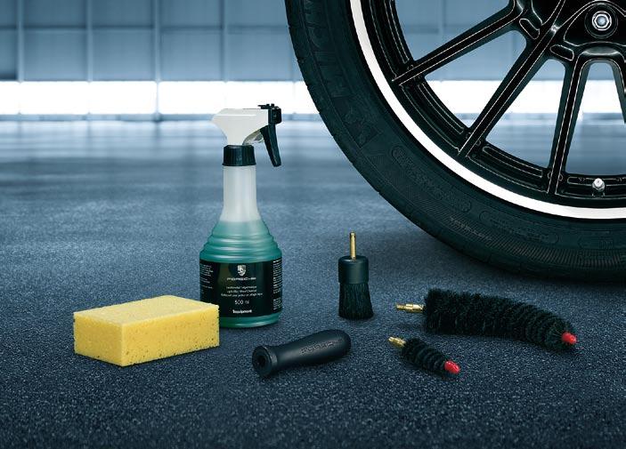 Wheel cleaning kit Wheel cleaning kit Care products and brush set for alloy wheels. Cleaning fluid also available separately as a refill.