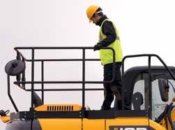 9 Optional safety rails protect operators from falls when they re on the