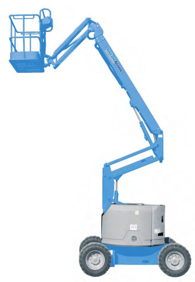 Electric or diesel 34ft Articulated Boom Lifts Working 40 8 12.4 m 34 9 10.6 m Length 2 6 0.76 m 4 8 1.
