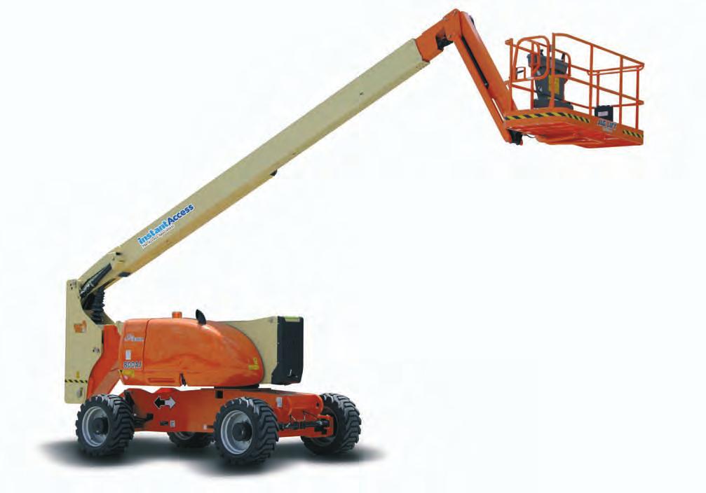 80ft Articulated Boom Lifts Working height 26.4 m (86 ft) 24.38 m (80 ft) Up-and-over height 9.78 m Size 0.91 x 2.