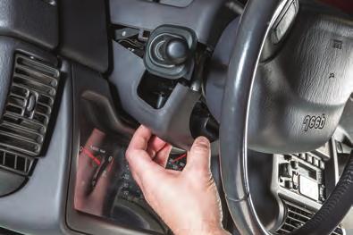 column. Lower the tilt Figure 9 steering wheel if equipped.