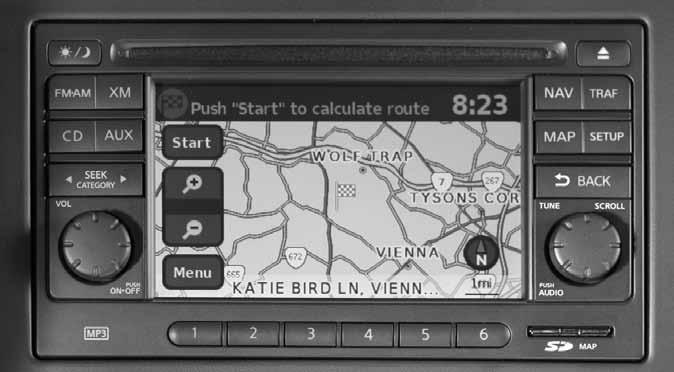 04 05 06 07 10 08 09 NAVIGATION SYSTEM (if so equipped) - Press to change the display brightness between day and night modes. Press and hold to turn the display off.
