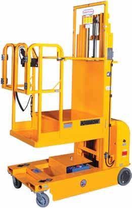 ORDER PICKER and ELECTRIC TOWING SELF PROPELLED ORDER PICKER Self-closing gate on platform Drivable at full height Non-marking tyre 2WD Automatic brake system Emergency lowering system Emergency stop