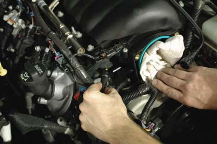 Remove the end of the PCV hose from the intake manifold on the