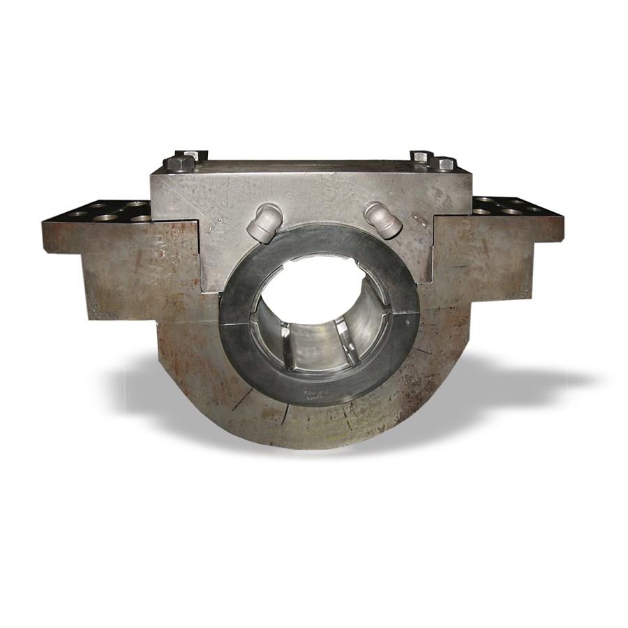 Saddle Blocks on the Outside Surfaces of TRI Bearings match original ones, so lube oil supply passageways are maintained. This bearing style replaces GE elliptical bearings.