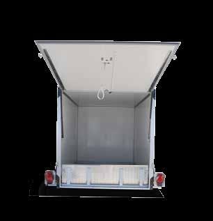Box Trailer Single Axle HKT with lowerable platform The intelligent box trailer offers assistance at the loading.