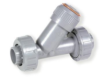 manual valves Durapipe RV Y-Type Strainer Description: In-line sediment strainer Mounting: In any position Maximum Fluid Pressure at 20 C: 16 bar Fluid Temperature Range: -40 C to 70 C Construction: