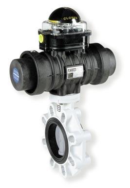 actuated valves Durapipe FK Pneumatically Actuated Butterfly Valve Description: Wafer style butterfly valve with pneumatic actuation and limit switches Mounting: In any position, between flanges to