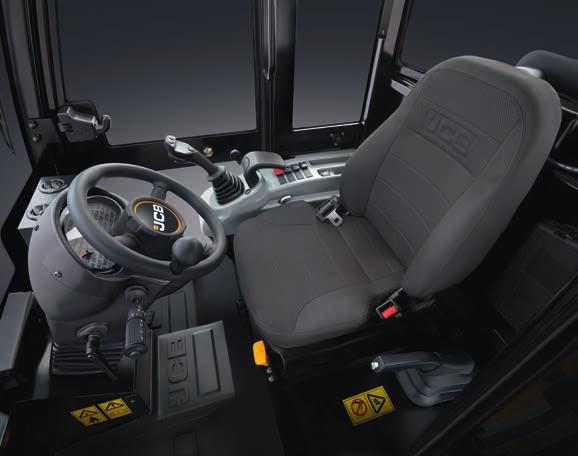The new JCB 403 benefits from a comfortable and spacious cab.