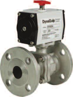 Valve Automation - DynaMatic PHS2 & PHC2 Flanged Series Clean Water, Air, or Light Oil Applications Flanged Steel Ball Valve - Pneumatic Actuated 150 ANSI b16.