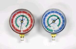 pressure, 0-500 psi, R-12/22/502 # 49002 2 1/2" gauge ( F), blue compound, 30"-0-120 psi, R-12/22/502 # 49035 2 1/2" gauge ( F),