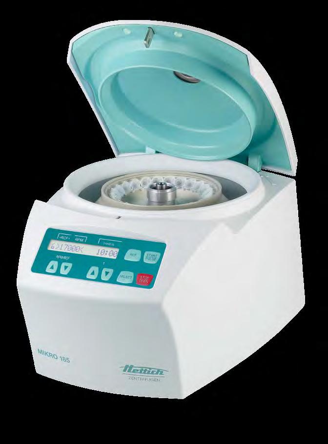 MICRO MICROLITER CENTRIFUGES MIKRO 185 / MIKRO 200 MIKRO 185 Small footprint with unmatched capacity MIKRO 200 Faster results in molecular biology The MIKRO 185 accommodates 12, 18 or 24 samples and