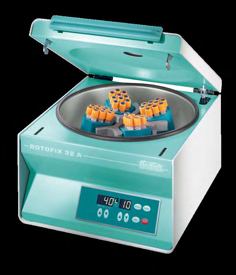 BENCH BENCHTOP CENTRIFUGES ROTOFIX 32 A / UNVERSAL 320 ROTOFIX 32 A Rugged and indispensable UNIVERSAL 320 A universal choice For decades, the ROTOFIX 32 A has set the standard in daily lab routine