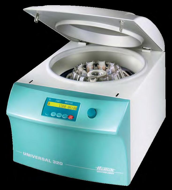 Hettich s cytology rotors are compatible with most existing funnel/slide systems and have bio-containment lids. The UNIVERSAL 320 is a compact, versatile and indispensable general purpose centrifuge.
