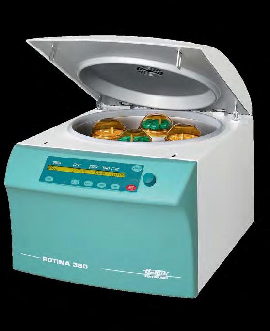 BENCH BENCHTOP CENTRIFUGES ROTINA 380 / ROTINA 420 ROTINA 380 High speed with space saving design ROTINA 420 Many solutions - one rotor High performance unit supporting a wide array of
