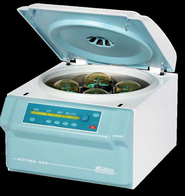 This compact benchtop centrifuge has been developed for large sample volumes.