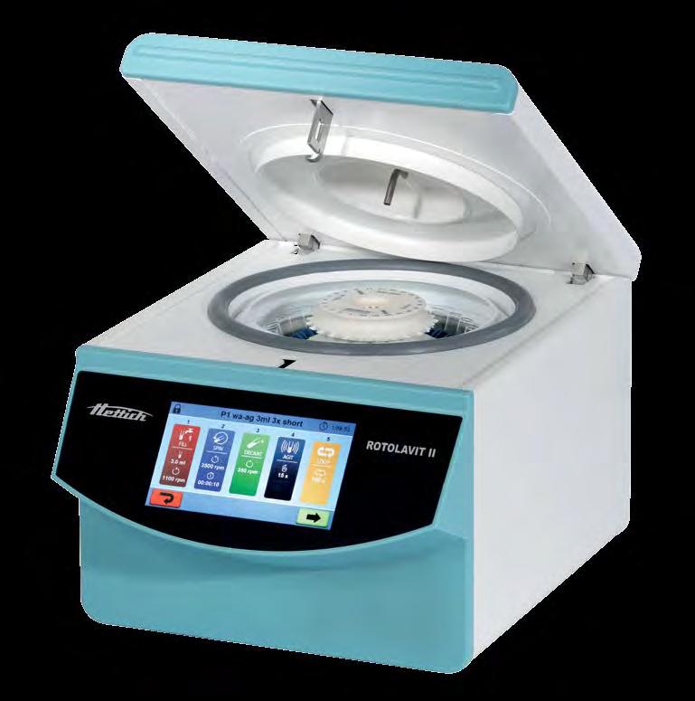 The centrifuge has a small footprint and delivers reliable results at low costs for