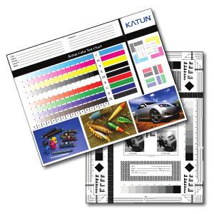 Products include test patterns, work mats, plastic bottles, and promotional items.