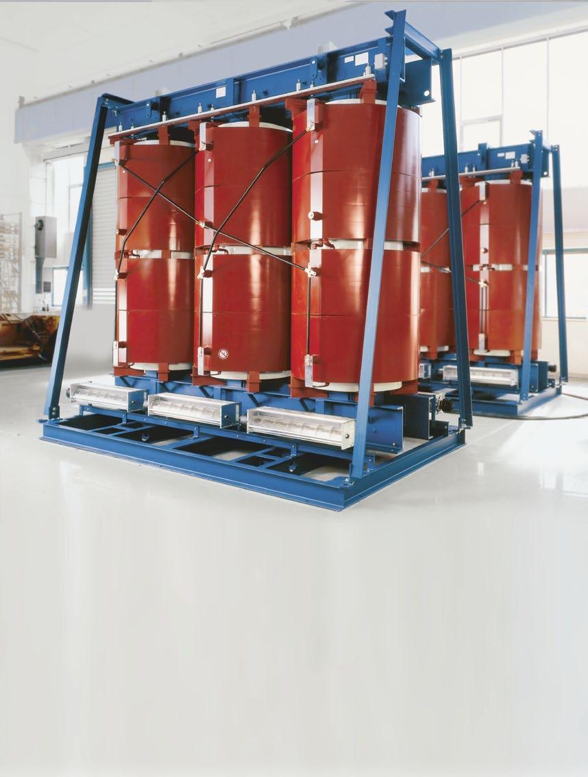 The coil support system compensates thermal expansion of the coils by means of spring pressure.