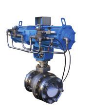 Fully Welded Cast Block and Bleed Powder Handling FCT Figure 5600 Trunnion mounted ball valve.