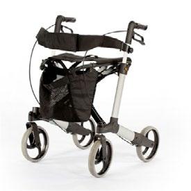 is removable to allow the walker to fold Lightly clean with a damp cloth Walker comes assembled 8149 Ellipse 6 Weight Activated Rollator C4205-CG Maxi Mack Rollator Max Overall Height 955 mm 150 kg