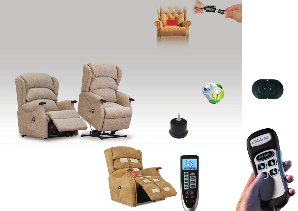 P lowprofile Innovation l Quick release handset: ensures there is no unauthorised use of the recliner e.g. by children. Detaching the handset renders the recliner inoperable.