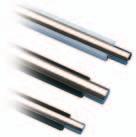 PRODUCT GUIDES GUIDE RAILS Material: Round profile in stainless steel AISI 3. Plastic profile in UHMW.