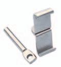 Note: the clamp is supplied without rod and bolt. Supply: unassembled. H 26.7 FIXING CLAMP WITH ROD Material: clamp, rod, screw and washer in stainless steel. Thickness: S = 2.5 mm.