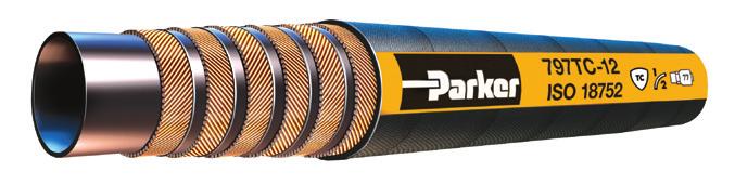 797 42 MPa (6000 PSI) 797 Compact Spiral Hose High pressure, low weight makes installation easy Parker s GlobalCore 797 hose provides 6,000 psi (42 MPa) constant working pressure in all sizes.