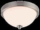 Drake chrome with flat opal glass chrome avec globe opalin 1 Flush Mount Plafonnier oil rubbed bronze with frosted floral glass bronze huilé avec globe givré fleuri 3 Kym brushed nickel with flat