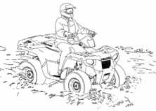 Driving Through Water Your ATV can operate through water with a maximum recommended depth equal to the bottom of the footrests. Follow these procedures when operating through water: 1.
