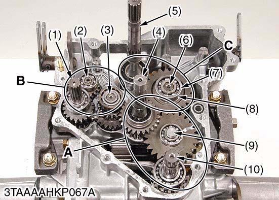 Pin (9) Actuar (10) Brake Plate (11) Brake Disc (12) Bearing Holder (13) Cir-clip W1053089 (7)